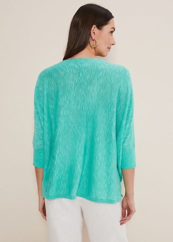 Phase Eight Larisa V Neck Knitwear Light Turquoise Canada | MFCGJL-456